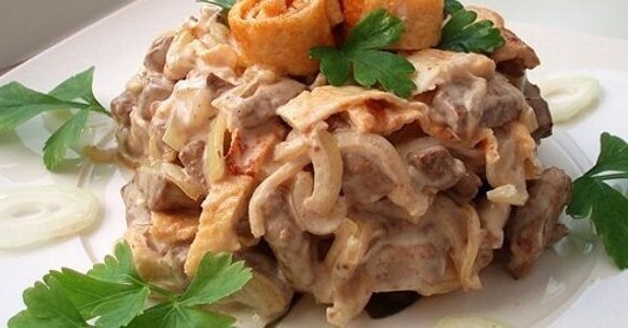 Вкуснейший печёночный салат на Новый год