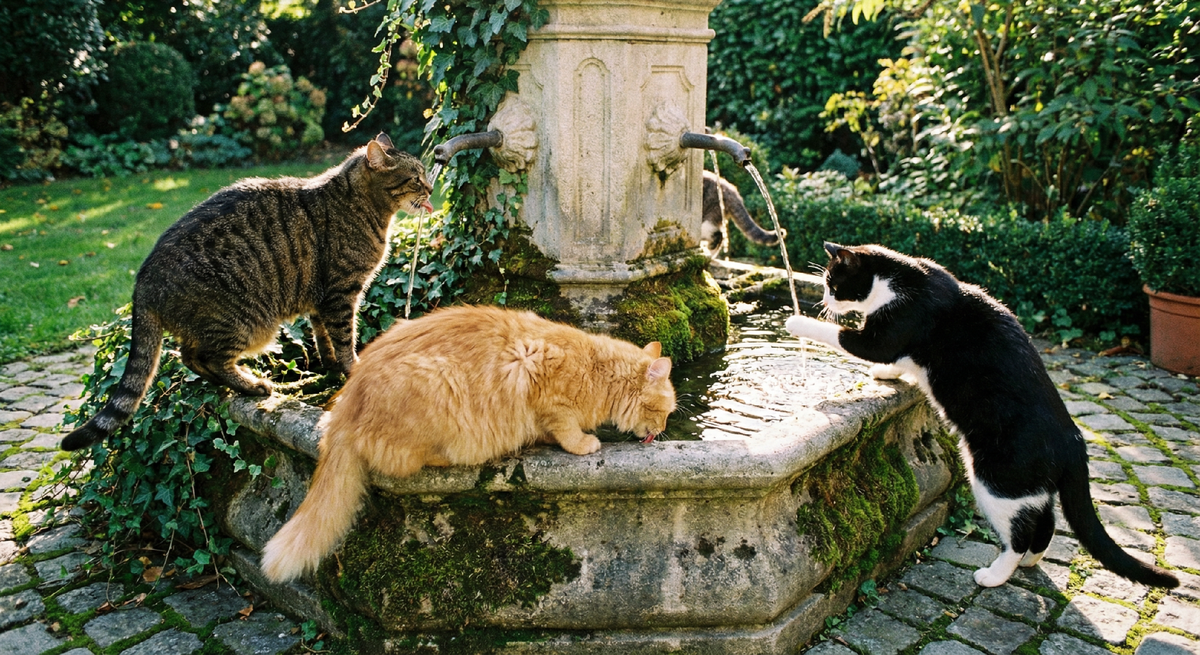 Котики, созданные пушистым ИИ нашли идеальный источник воды