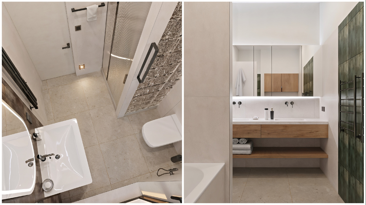 Душевая и ванная в частном доме