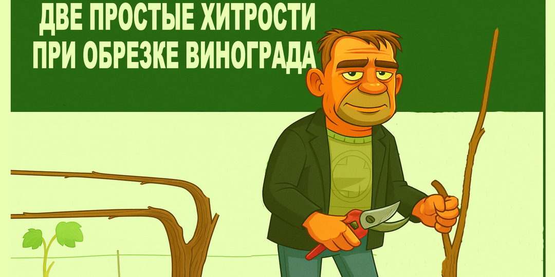 🍇 Обрезка винограда. Два простых приема, которые МОГУТ ВСЕ на винограднике. Плодовое звено и изгиб.