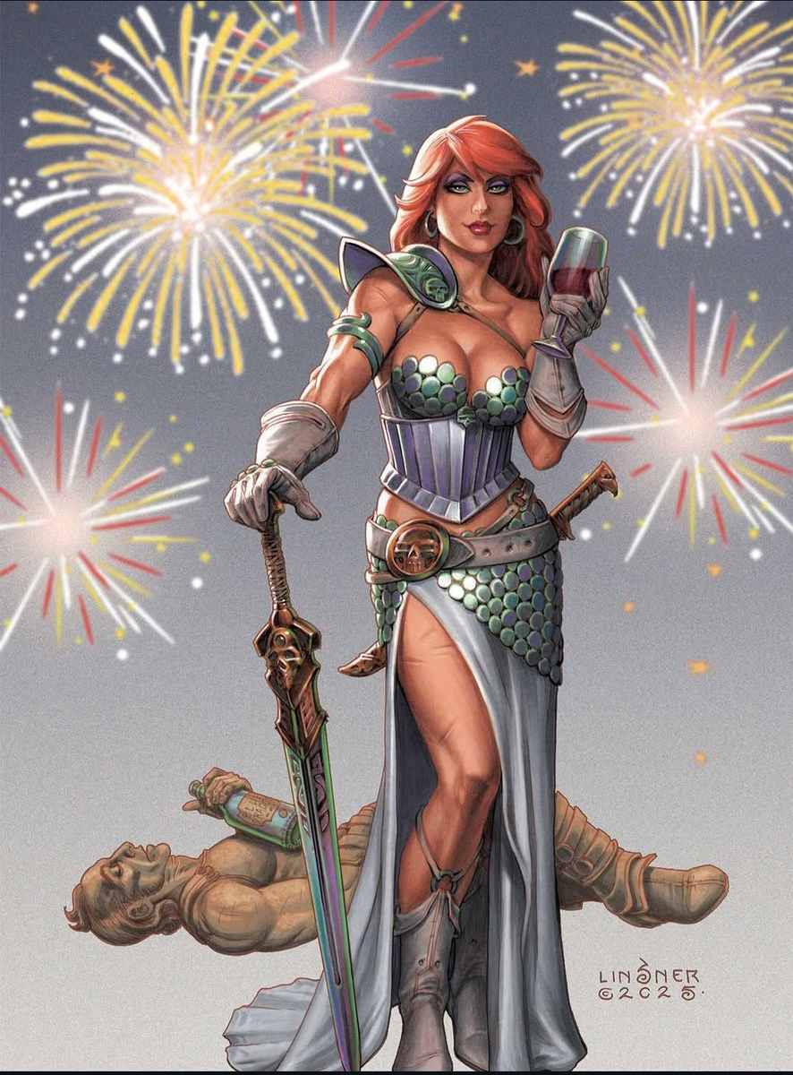 Art by Michael Linsner (c).