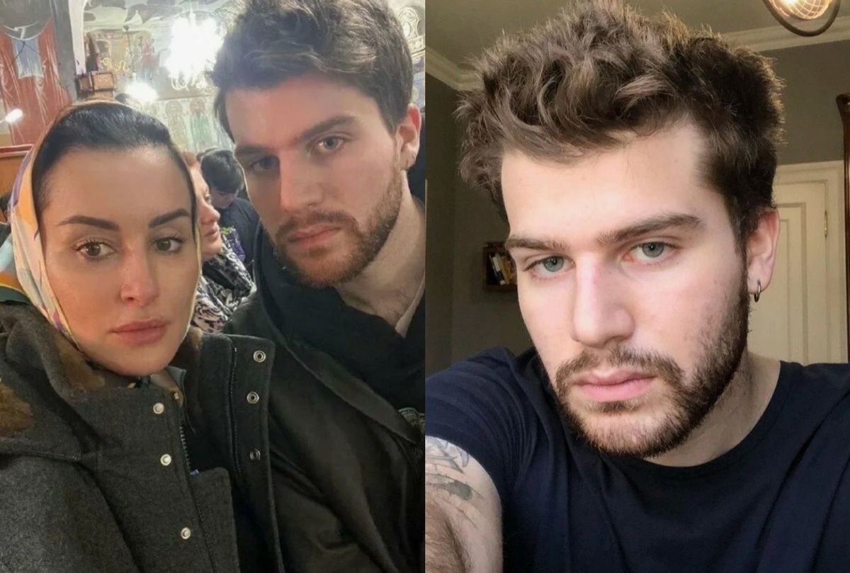 на фото Тина Канделаки с сыном Леонтием