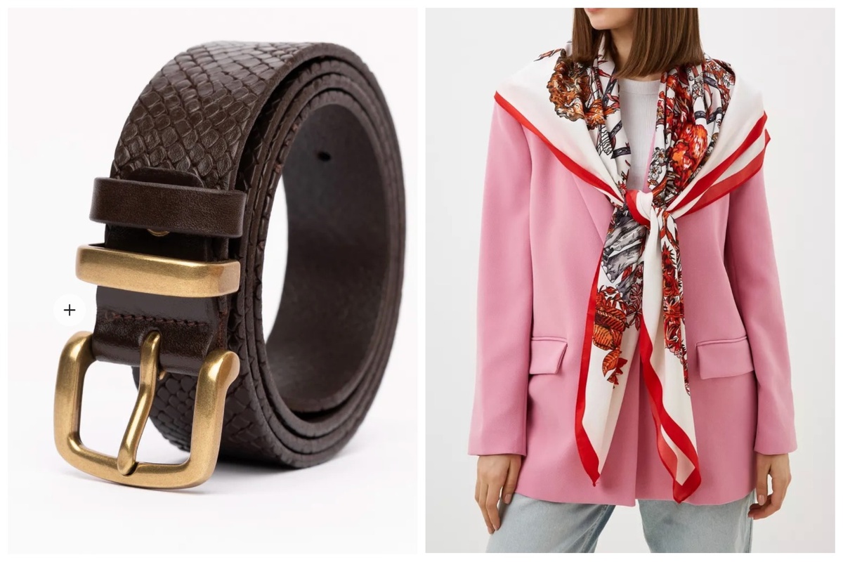 Ремень, арт. 401850679 (ВБ) Платок, арт. 214871832 (ВБ)