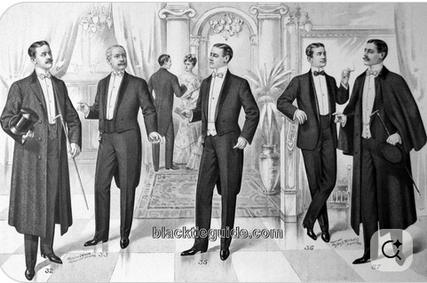Смокинги и вечерние костюмы эпохи Эдуарда VII - 1900-1910-е годы.