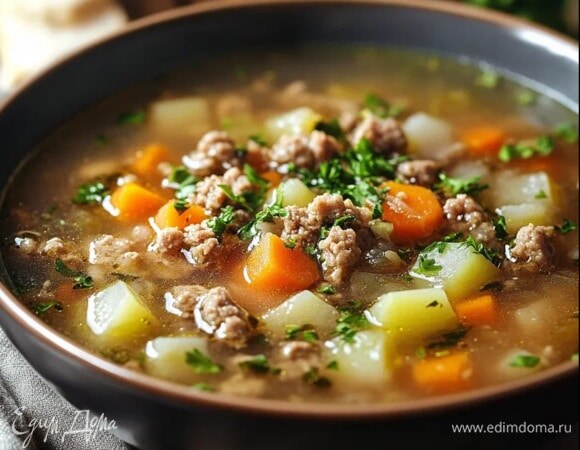 Суп из фарша свинины