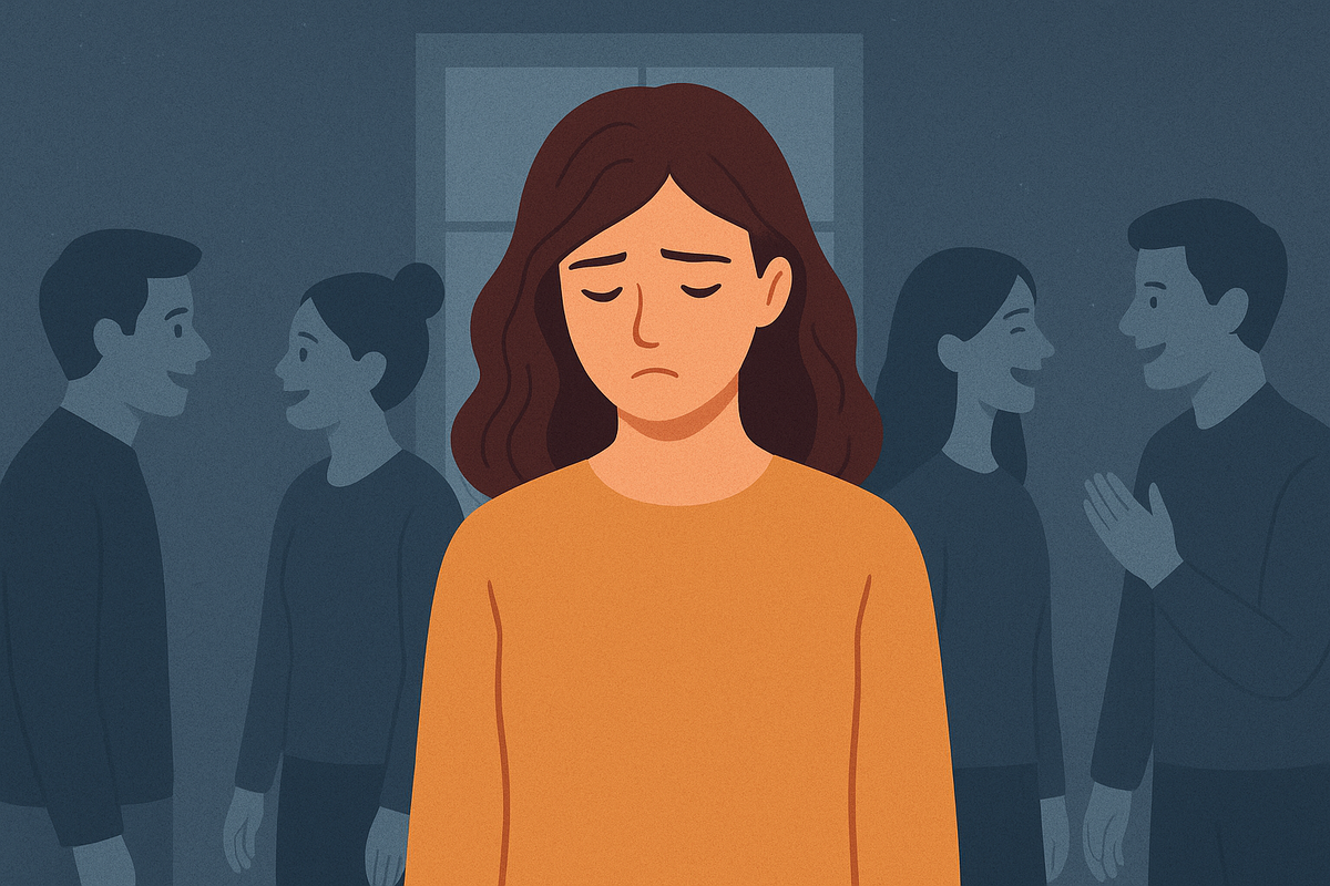 Невидимое одиночество появляется среди людей.