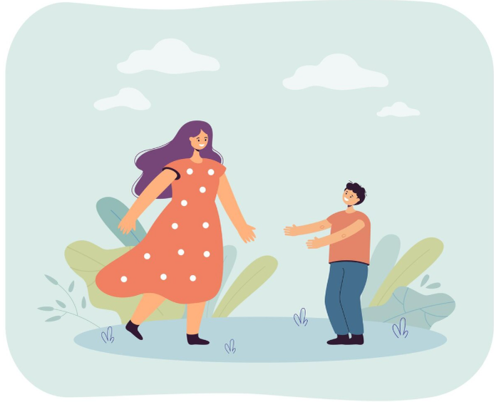 Одинокая женщина и ребенок