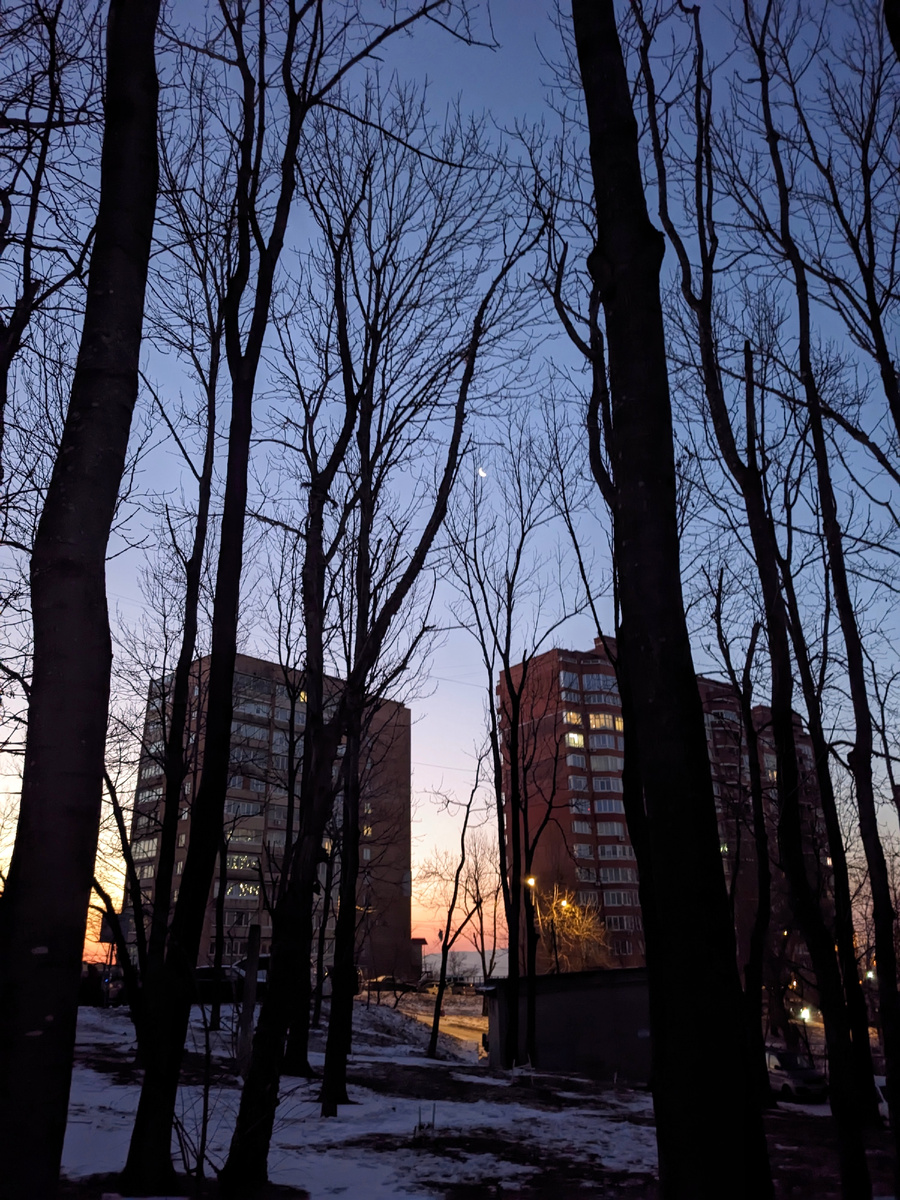 Декабрьское утро во Владивостоке. 