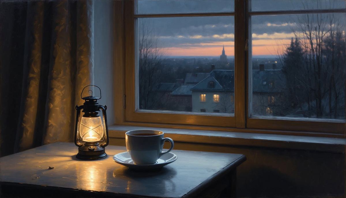 Чашка чая на столе