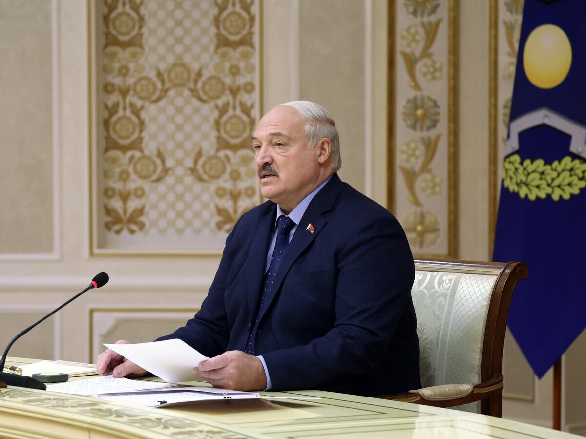    Президент Белоруссии Александр Лукашенко на заседании Совета коллективной безопасности Организации Договора о коллективной безопасности в Минске | © РИА Новости / POOL