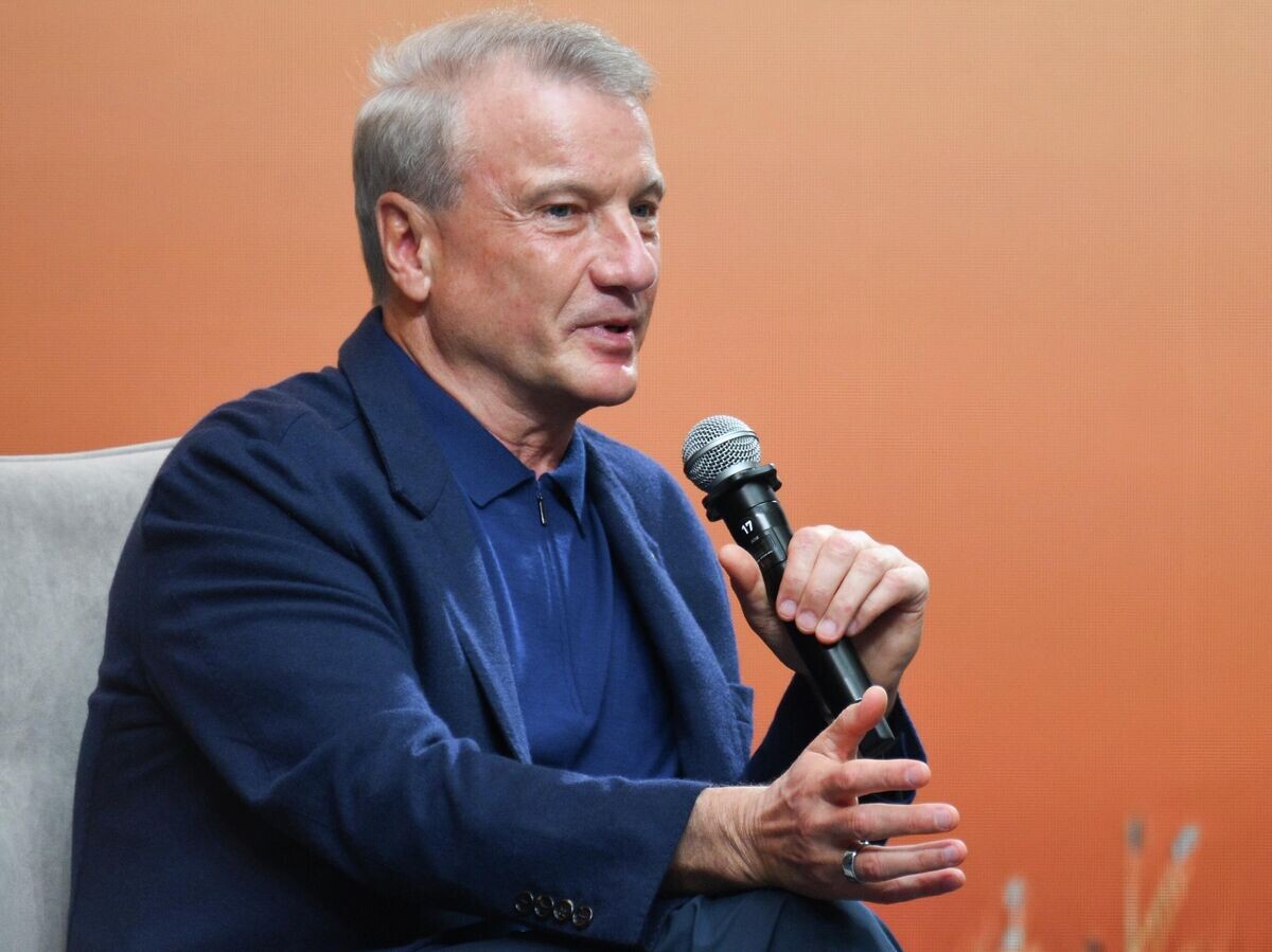    Президент, председатель правления ПАО "Сбербанк" Герман Греф на международном саммите по технологическому предпринимательству и инновациям Moscow Startup Summit | © РИА Новости / Владимир Астапкович