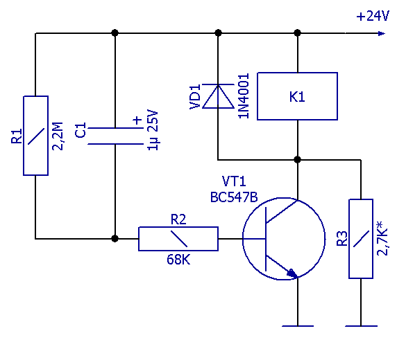 Снижение тока через обмотку реле (экономичное реле)