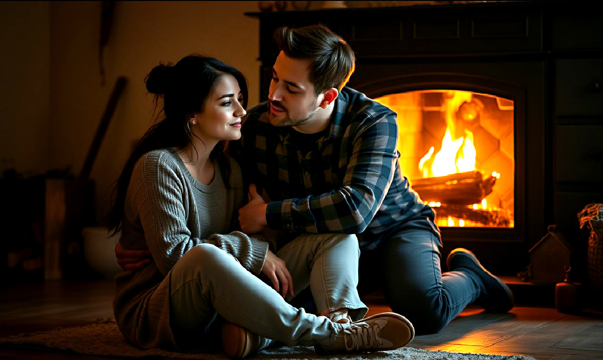 Отношения между мужчиной и женщиной. У камина