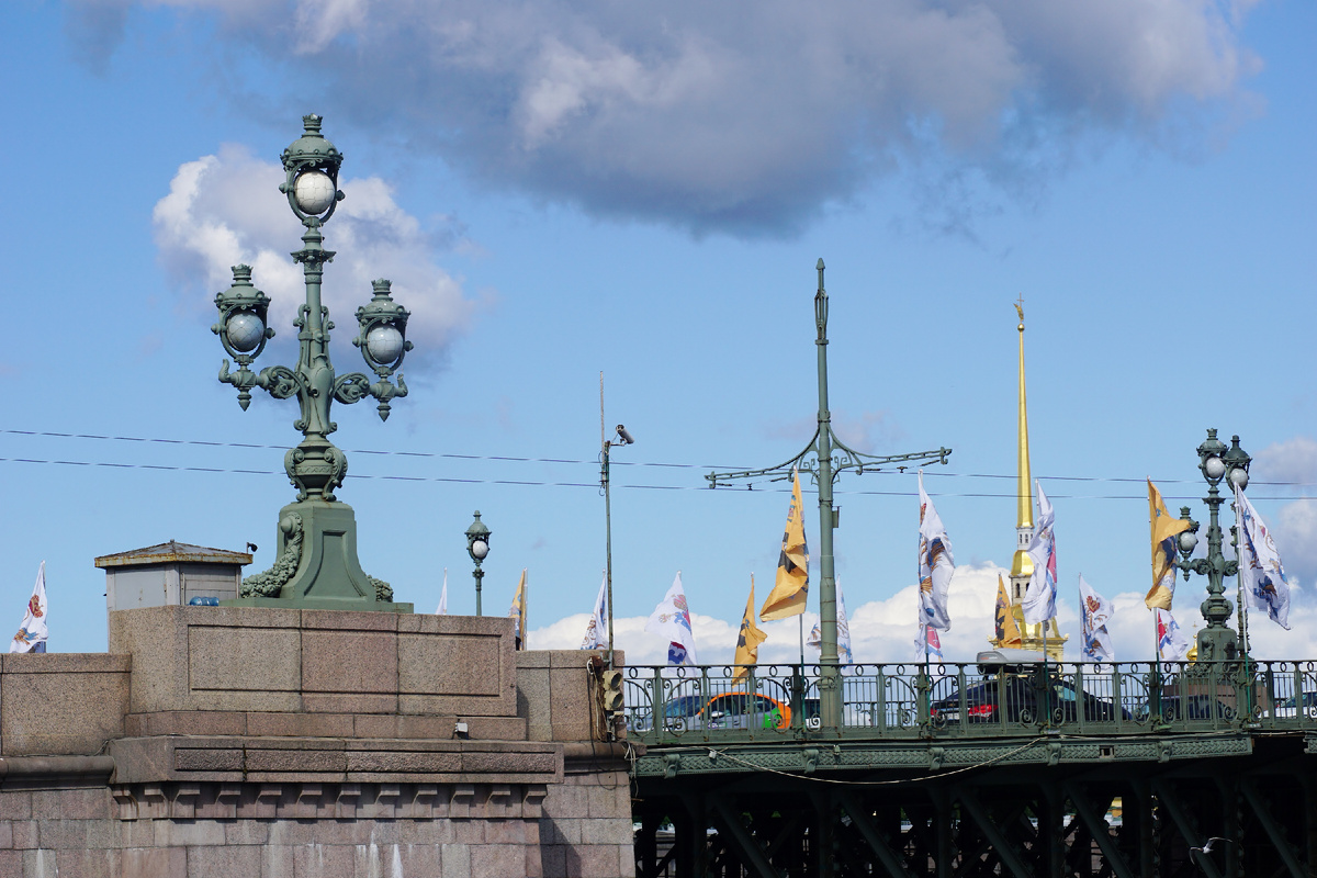 Фонари Троицкого моста. Фото автора.