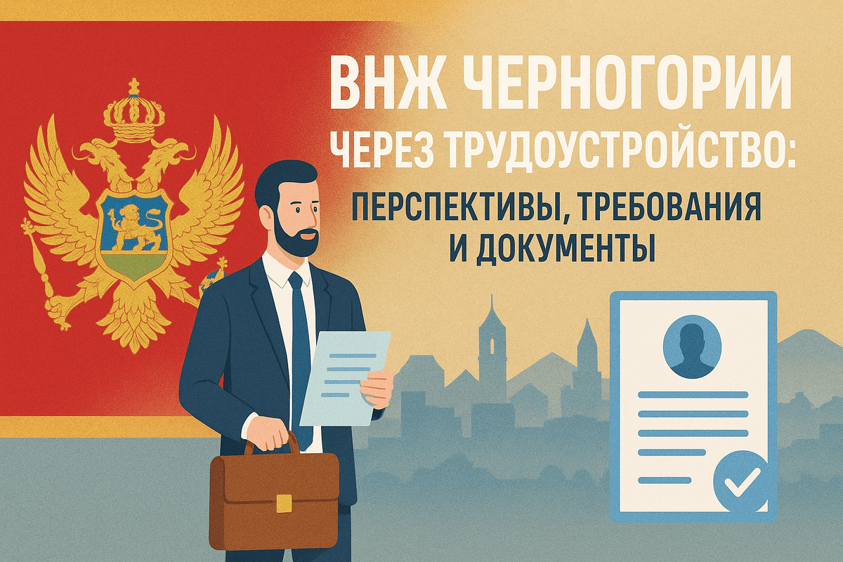 ВНЖ через трудоустройство в Черногории: требования к работодателю, документы и путь к ПМЖ