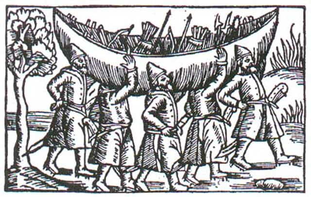 «Olaus Magnus — северяне на волоках».