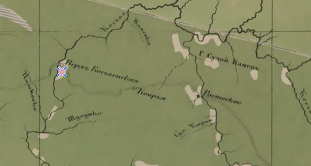 Фрагмент карты Стрельбицкого.