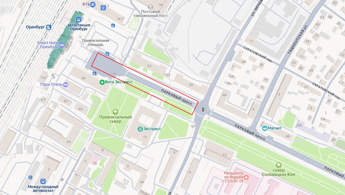    Сегодня, 16 декабря, в Оренбурге перекроют движение в районе жд-вокзала