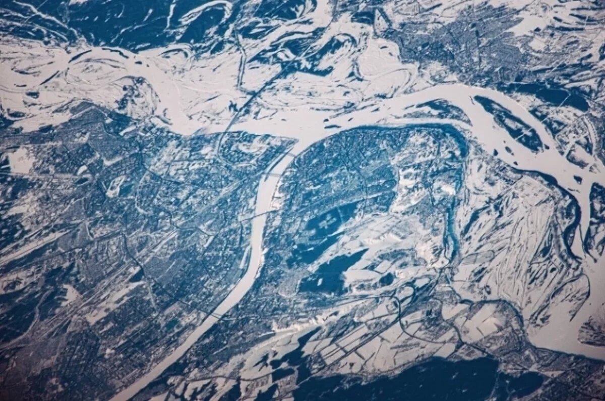    Фото Нижнего Новгорода из космоса появилось в Сети