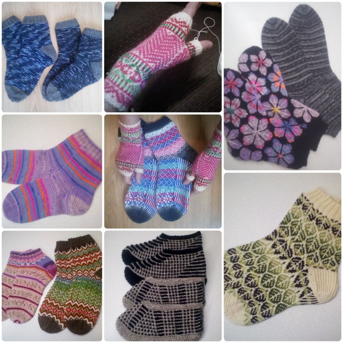 Мои носочки, следочки, митенки