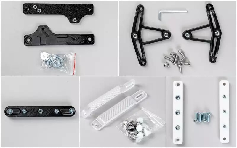    Переходные элементы, на которые знак закрепить непосредственно нельзя, а только через обычную российскую рамку. Примерная цена 200–400 рублей.