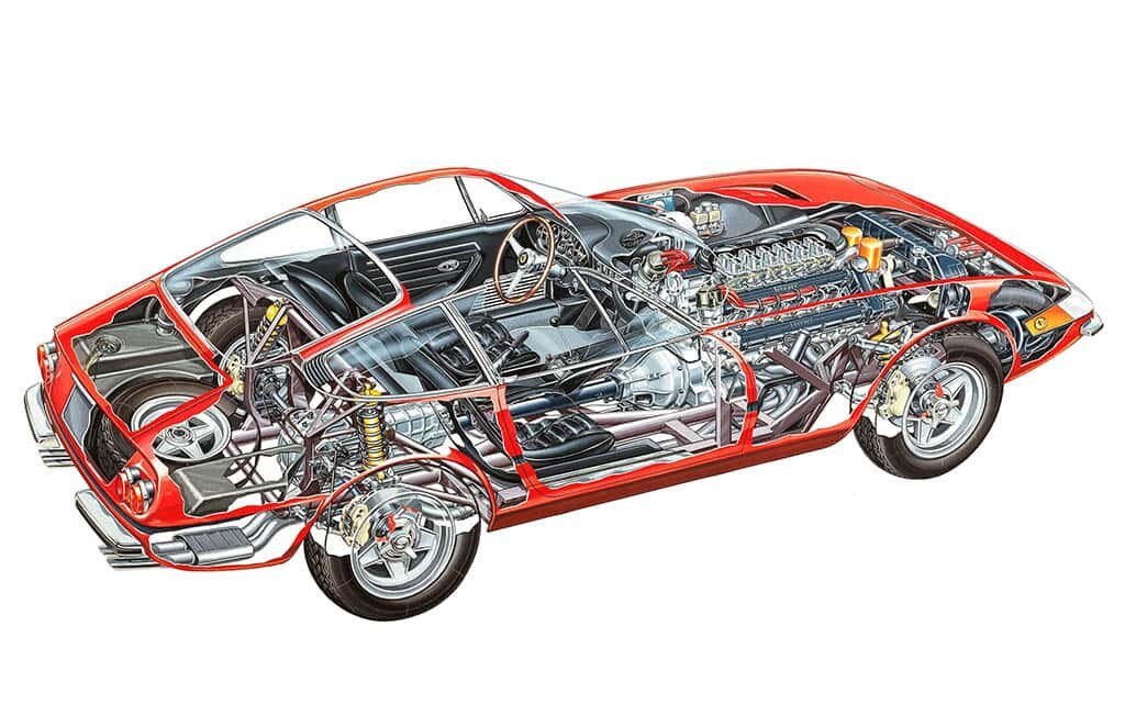 В основании Дайтоны находился массивный каркас, отчего весил автомобиль неоправданно много - 1600 кг