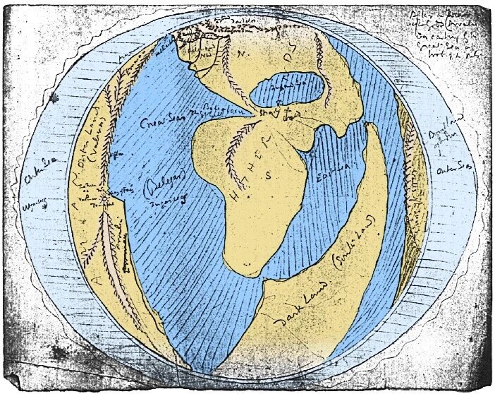 Вот примерно как-то так. Рисунок Дж.Р.Р. Толкиена.