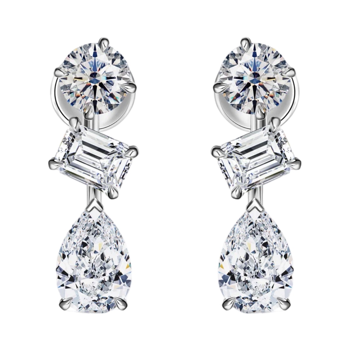     Серьги Premium, золото, бриллианты, ALROSA Diamonds