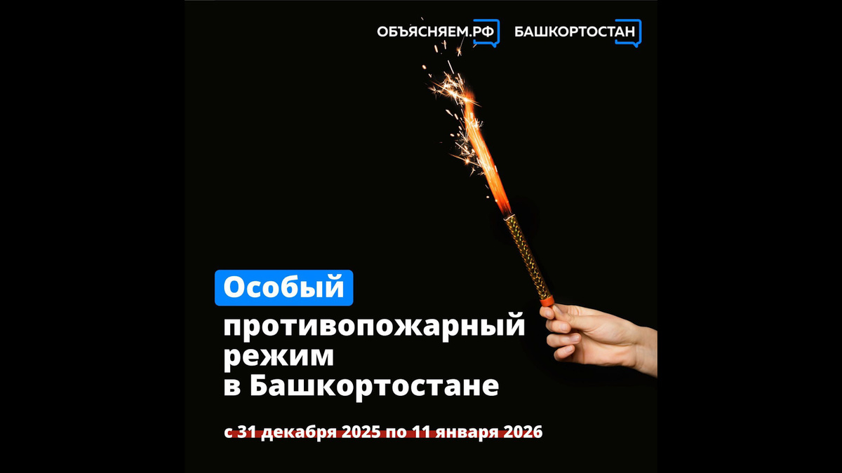    Во время новогодних праздников в Башкирии будет действовать особый противопожарный режим