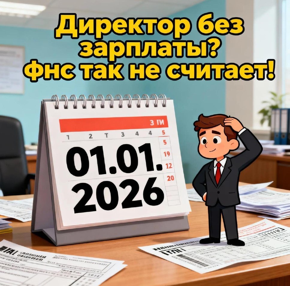 Директор без зарплаты? С 1 января 2026 - плати взносы по МРОТ 27 093 ₽ или штрафы!