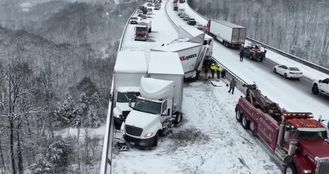 Снежные бури в Америке неизменно сопряжены с печальными последствиями для водителей и пассажиров Weather Unchained