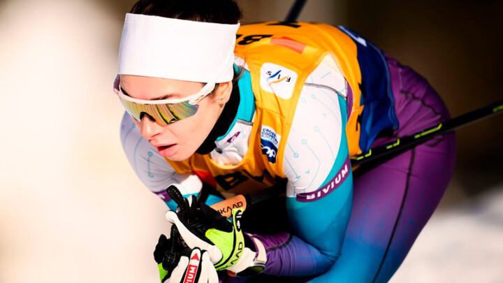 13 декабря 2025 года, Давос. Дарья Непряева бежит квалификацию спринта.