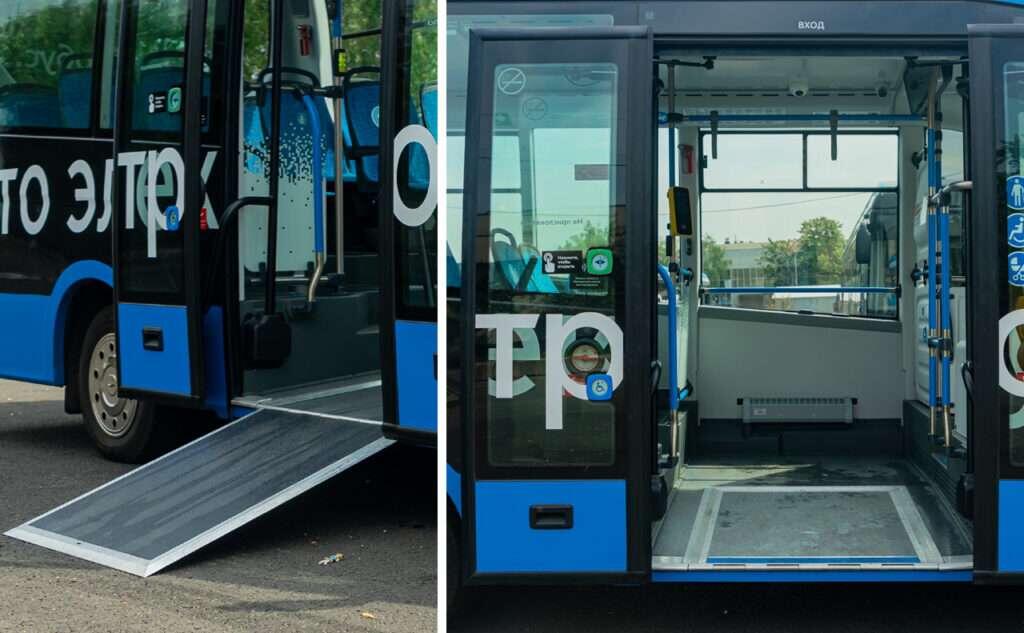    Откидная аппарель и широкая дверь