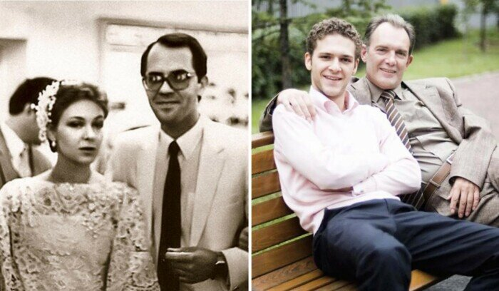 В браке с Виталием Крюковым у Алены Бондарчук родился сын Константин.