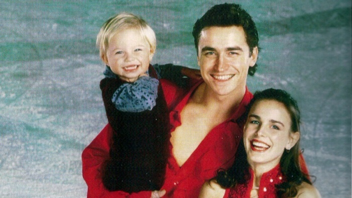 Екатерина Гордеева с Сергеем Гриньковым и дочкой Дашей