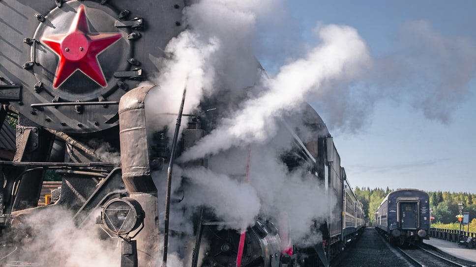 Ретропоезд "Рускеальский экспресс" в Карелии.📷Фото: Александр Баранов / Коммерсантъ