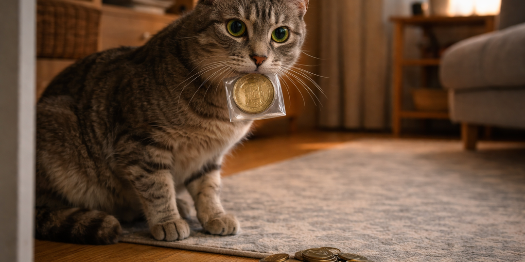 Кот начал приносить в дом мелочь. По одной монете. И однажды принёс то, что не должно было существовать