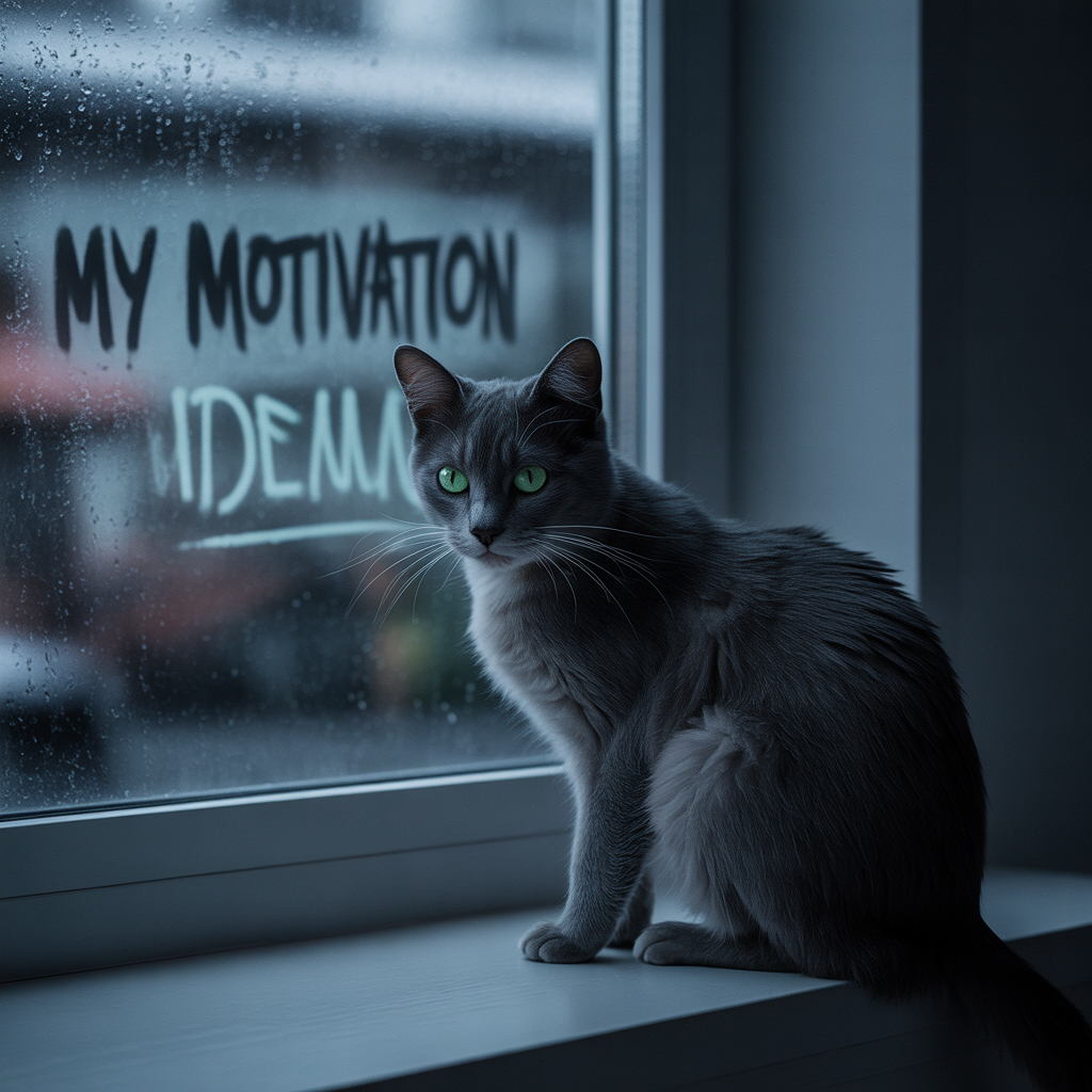 Моя мотивация — как кот, которого позвали: смотрит с презрением и медленно уходит.
