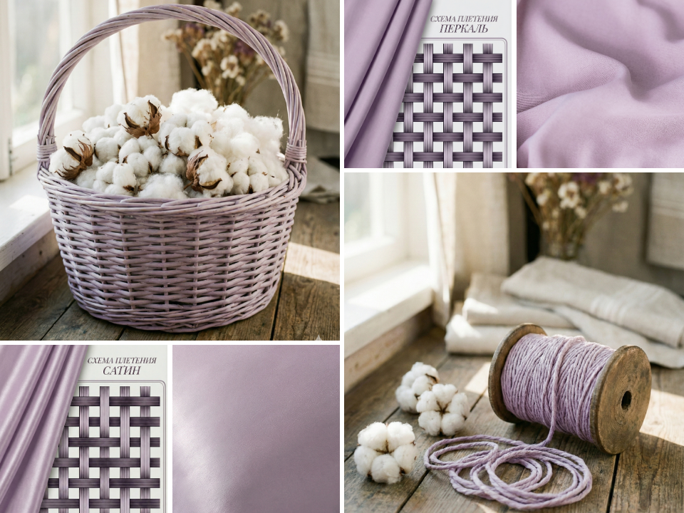 Схема полотняного и сатинового плетения.