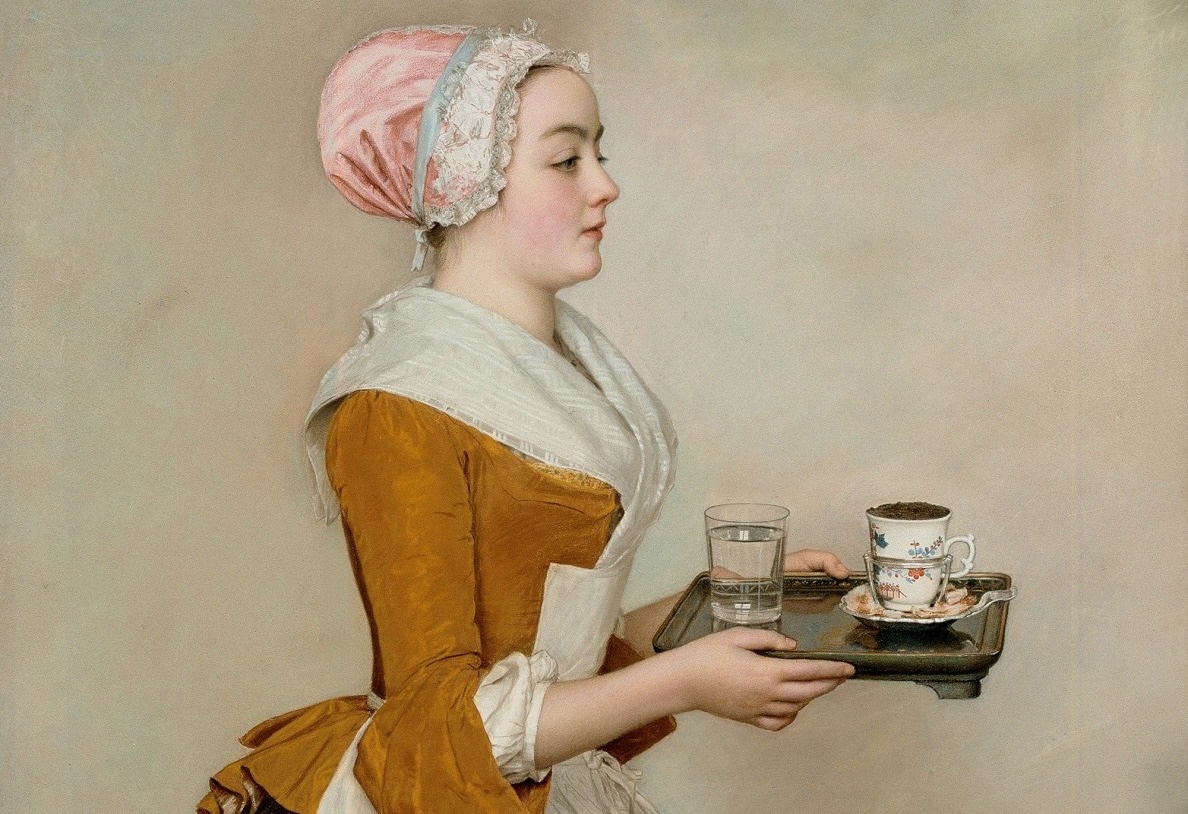 Веяния тех лет нашли отражение в живописи. Например, на картине «Шоколадница» кисти Жана-Этьен Лиотара служанка несет горячий шоколад в тремблезе