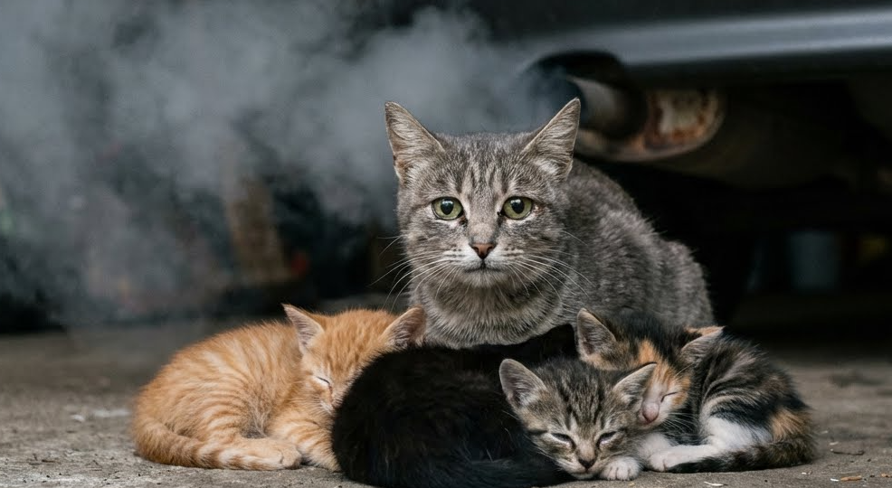 Кошка плакала и звала на помощь — её котят хотели уморить газом