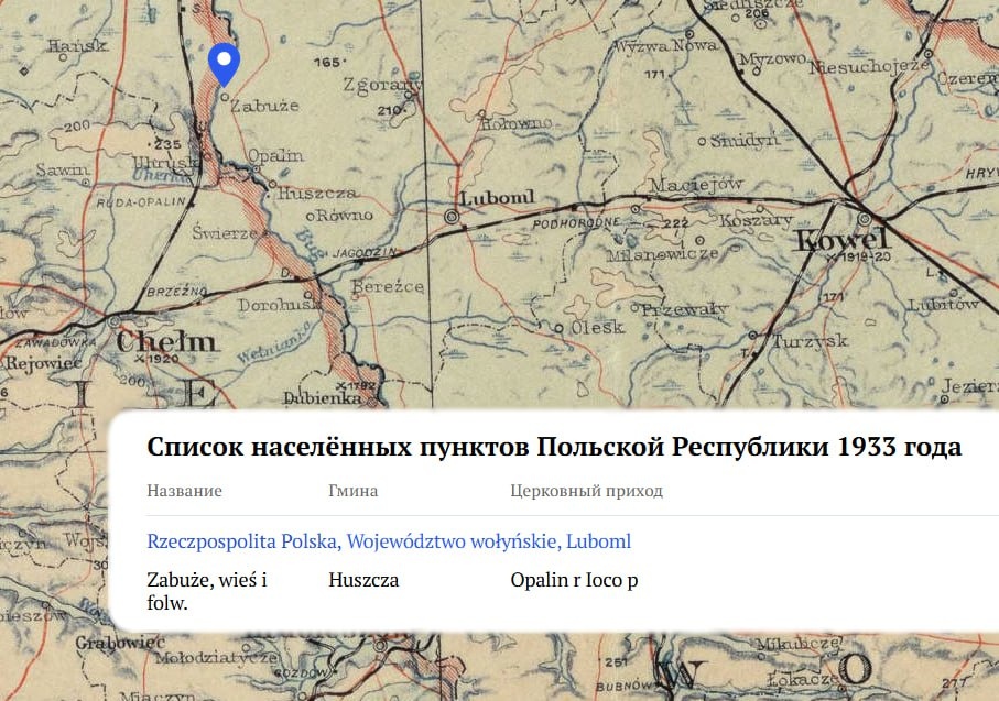 Список населённых пунктов Польской Республики 1933 года