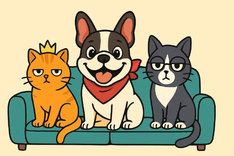 Моя обложка для сообщества во ВК "Ярик и коты"