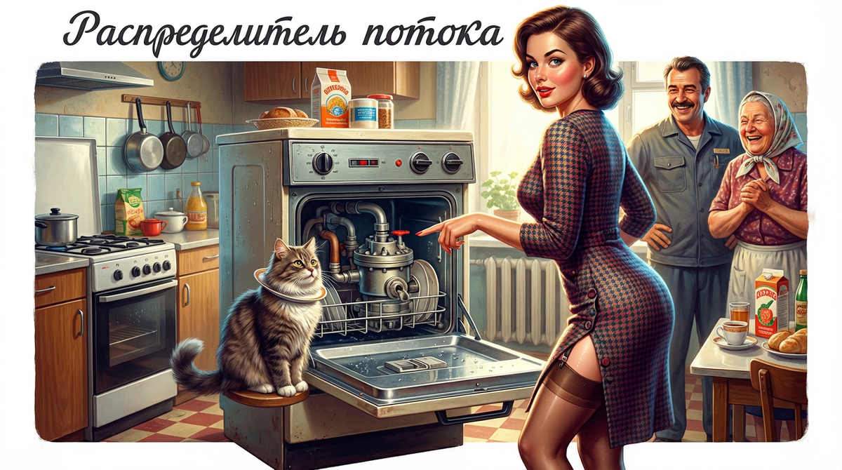    Работа распределителя потока в посудомоечной машине admin