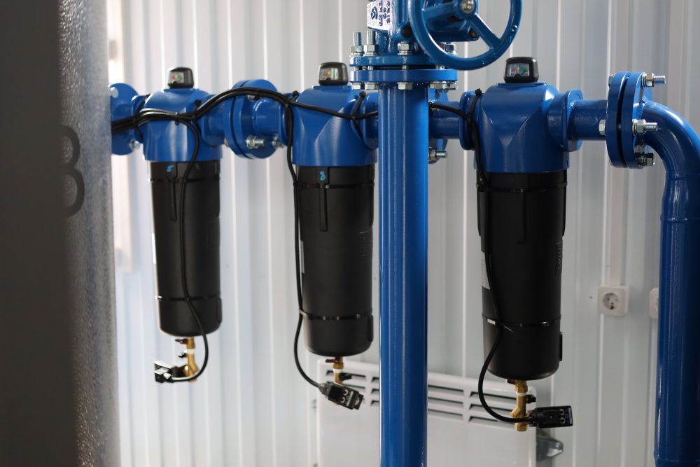 Подключение магистральных фильтров к пневмолинии