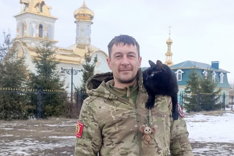    "Полевой" кот с СВО по кличке Космос потерялся в Петербурге. Фото: архив героя публикации