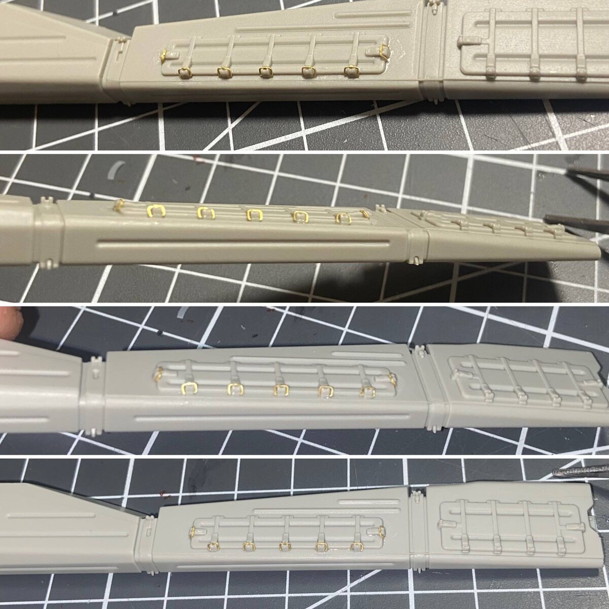 В процессе постройки стендовой модели российского основного боевого танка Т-80БВМ. Масштаб: 1/35, Производитель "Trumpeter" (Китай). Фото из личного архива автора © 2025 год