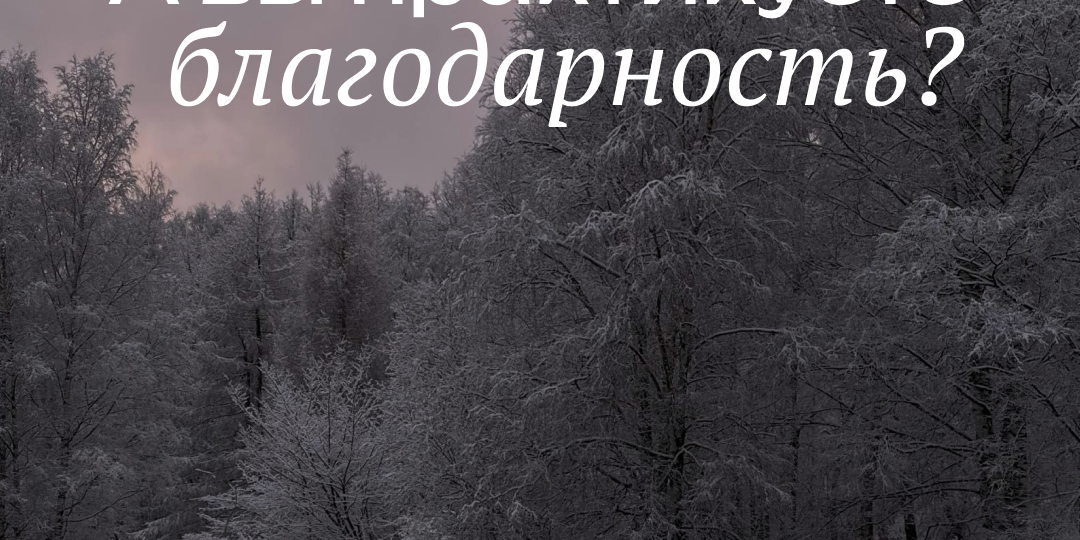 А вы практикуете благодарность?
