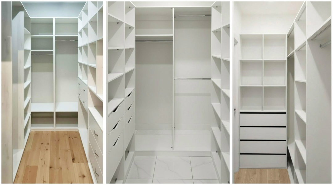 Модульные гардеробные из ЛДСП в малогабаритных квартирах