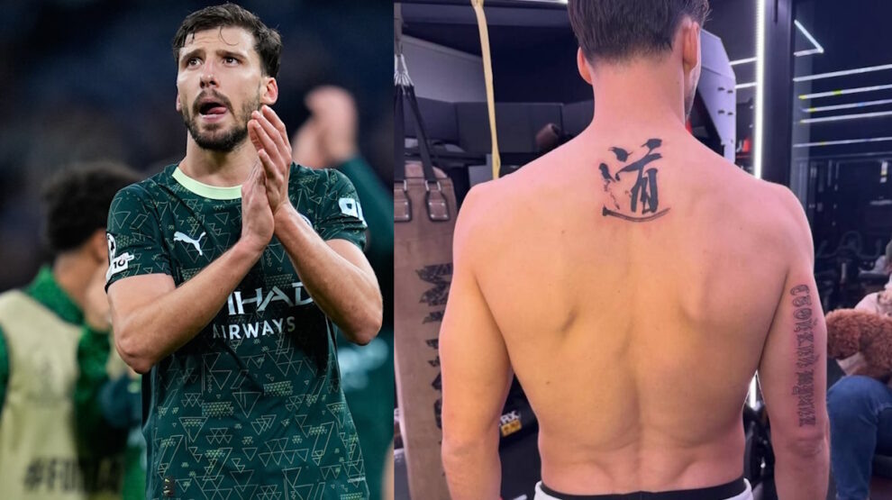    Рубен Диаш и его татуировка. Фото: GLOBAL LOOK PRESS/соцсети футболиста